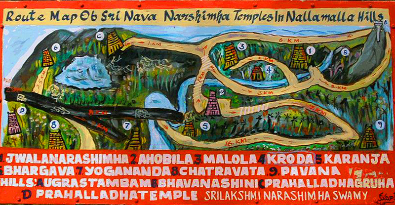 Путеводитель по храмам Нарасимхи в Аховалам Путеводитель по храмам Нарасимхи в Аховалам