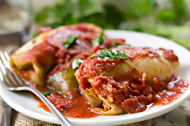 Вегетарианские голубцы с чечевицей