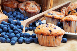 Бананово-черничные маффины