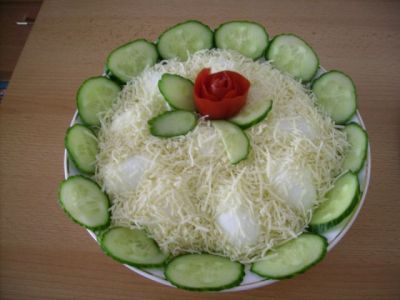 Вегетарианские украшения блюд : вариант украшения   
