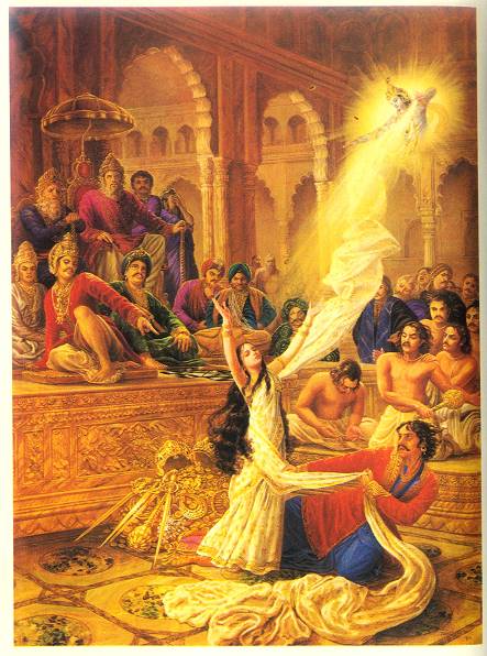 Кришна сделал ее сари бесконечным