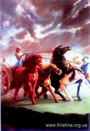 Ум и чувства, душа и разум - иллюстрация с Бхагавад-Гиты